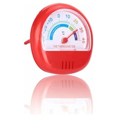 Ensemble de 2 Mini réfrigérateur congélateur thermomètre grand thermomètre à cadran mécanique(rouge) (1/5)