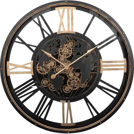 Orologio meccanico clark metallo nero d110cm - Atmosphera créateur d'intérieur (1/3)