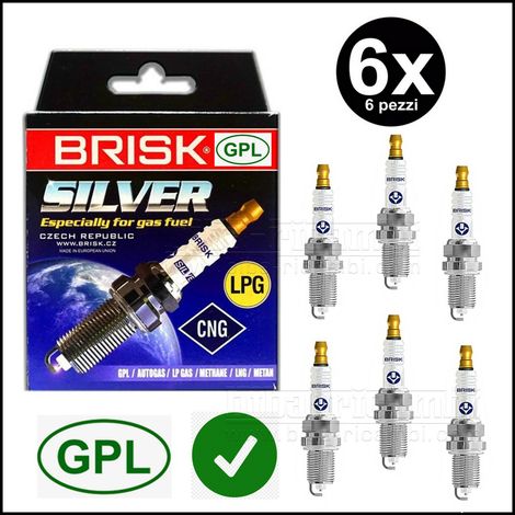 Candele di accensione gas gpl metano 6 lr14ys brisk lancia thema (834) 84-1994
