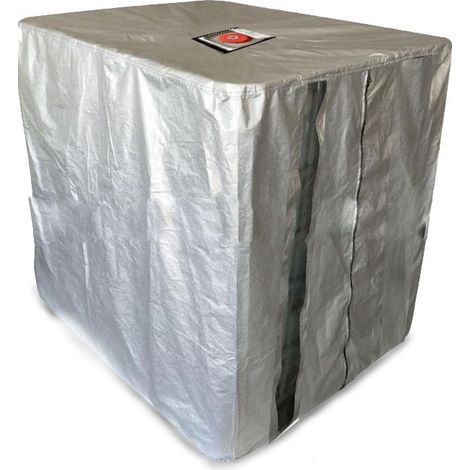 Copertura per serbatoio d'acqua, copertura per serbatoio IBC da 1000 litri, copertura protettiva per contenitore d'acqua, antipolvere, resistente ai raggi UV, impermeabile, 120x100x116 cm (grigio) (1/5)