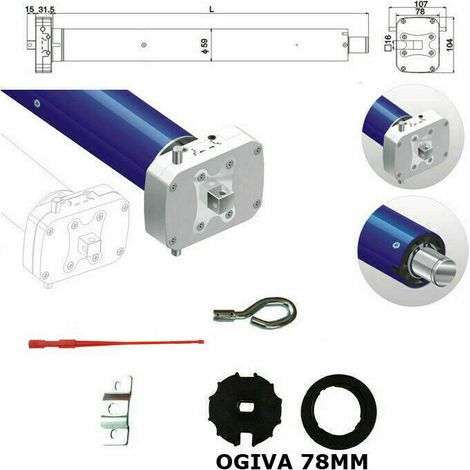 Motore Automazione Tenda Da Sole 180 Kg 100nm Manovra Emergenza Sblocco Manuale