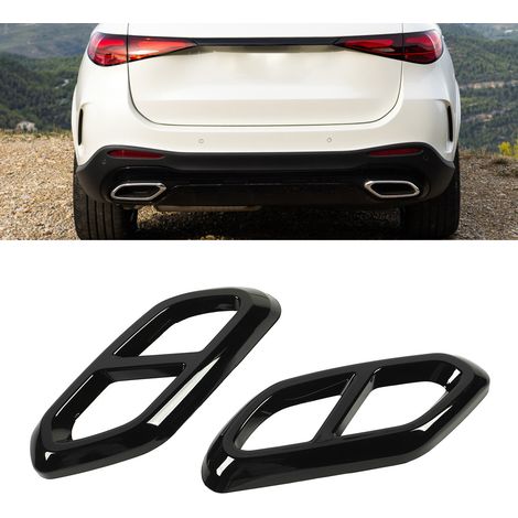 LYCXAMES 1 Paar Auto-Auspuffschalldämpfer-Abdeckungen, dekorativer massiver Schutz, Endrohrblende, Ersatz für Benz GLC-Klasse X254 AMG Line, glänzend (1/5)