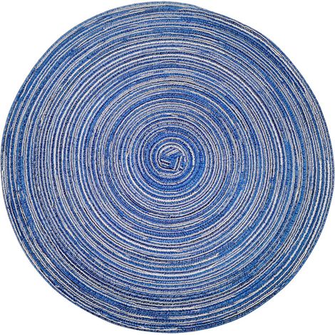 Blaues rundes Tischset, 38 x 38 cm, 1 Stück, Pailletten-Tischset, geeignet für Weihnachts-, Familien-, Party-, Hochzeits- und Feiertags-Tischdekoration