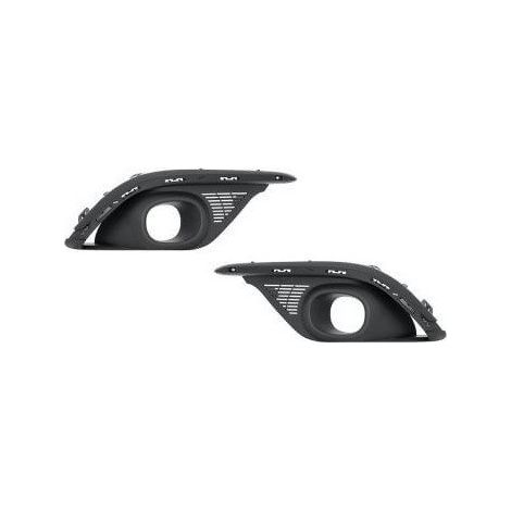 Grilles de pare-choc avant noires trou anti-brouillard kit Renault Scenic 4 depuis 2016