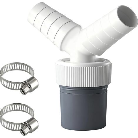 Adaptateur pour Evacuation Machine a Laver,Adaptateur Y pour Double Evacuation,Étanchéité,Montage Facile,pour Sortie de Tuyau de Ø40 mm et Tuyau D'arrivée de Ø19-24 mm (1/5)