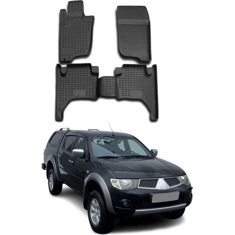 Tapis de Sol Compatible avec Mitsubishi L200 IV 2005-2015 Caoutchouc TPE Noir (1/5)
