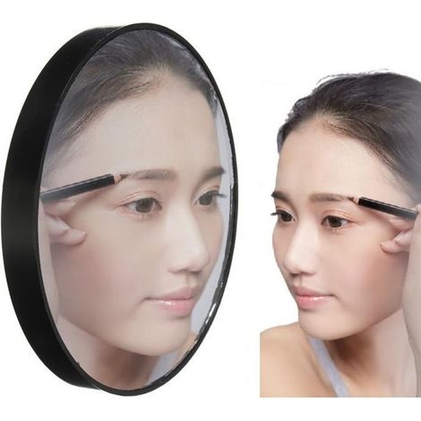 Portable Petit Miroir Mirroir a Ventouse Grossissant x10 Maquillage Cosmétique