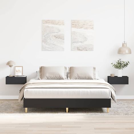 Bettgestell ohne Matratze Schwarz 140x200 cm Holzwerkstoff