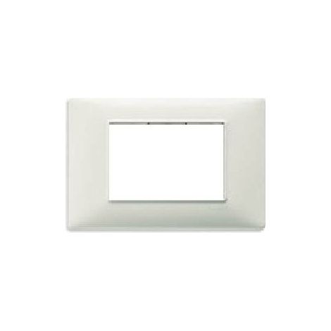 Vimar plana placca 3 moduli tecnopolimero colore avorio 14653.02