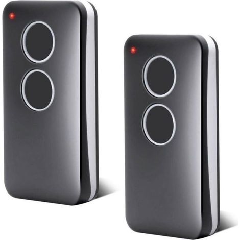 Telecommande Porte Garage - 433,92 MHz - 2 Canaux - Compatible V2 PHOX2 V2 PHOX4 V2 TRC4 V2 TSC4 - Lot de 2 (1/3)