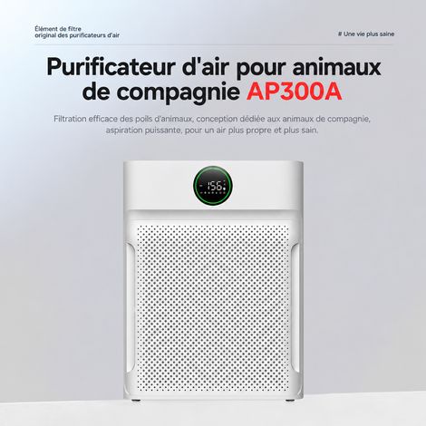 Filtre de Rechange HEPA et Charbon Actif pour Purificateur d'Air Série AP300 Animaux Domestiques 25 g – Livraison gratuite (1/5)