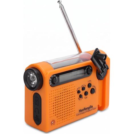 Radio d'urgence, FM AM SW Pleine Bande avec Charge Solaire pour (1/5)