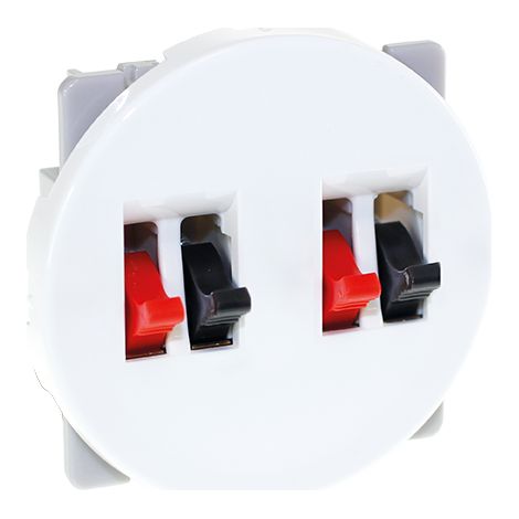 Prise double haut-parleur - COMETE Blanc