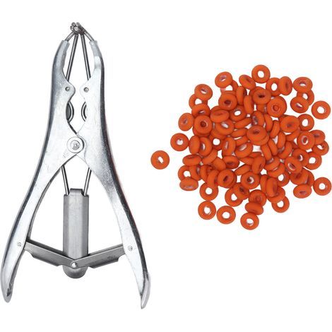 Pince de castration avec bagues, outil vétérinaire pour queue, porcs, chèvres, chiens (1/5)