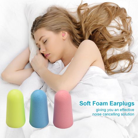 Bouchons d'oreilles en mousse souple, bouchons d'oreilles en éponge réutilisables, lot de 30/60/120 pièces, bouchons d'oreille en option pour dormir, anti-ronflement, travail, voyage, prise de vue, su (1/5)