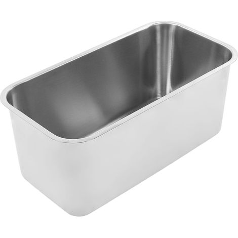 Évier carré RV 390x190x185mm en acier inoxydable 304, grand volume, encastré, avec bonde 90mm pour camping-car, yacht, bateau (1/5)