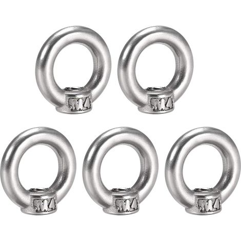 Paquet de 5 Levage Écrou à œil M4 Femelle Filetage Rond Forme (1/4)