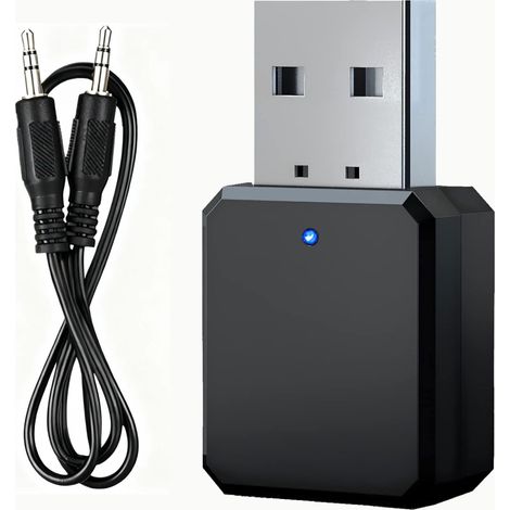 Récepteur Bluetooth USB 5.1 Adaptateur USB Bluetooth 5.1 Voiture avec Microphone Intégré Double Connexion pour Voiture/PC/TV/Haut-Parleurs Filaires Plug and Play (1/5)
