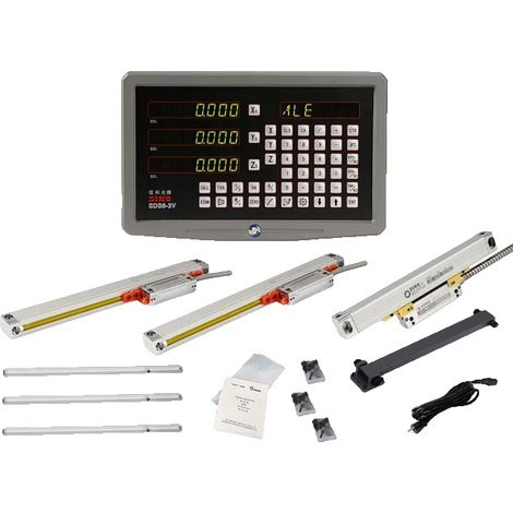 Display digitale DRO, compatibile con KA-300 e KA-500, precisione 5 µm, risoluzione, confezione da 3 (1/2)