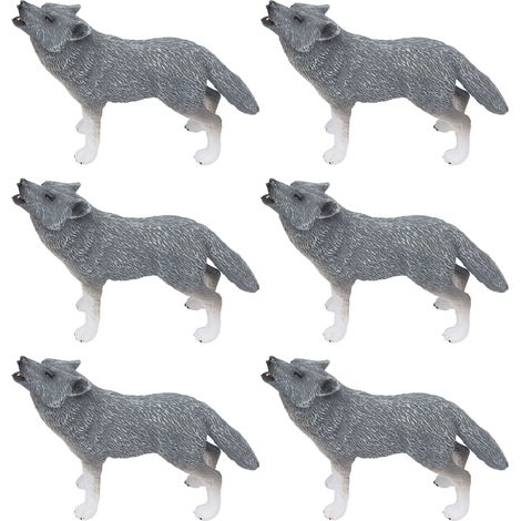 6 figurines de Loup Arctique Réalistes pour Décoration, Cadeau Éducatif ou Topper de Gâteau (1/5)
