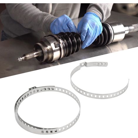 Collier de démarreur CV universel réglable en acier inoxydable 24 pièces (12 grands + 12 petits) (1/5)
