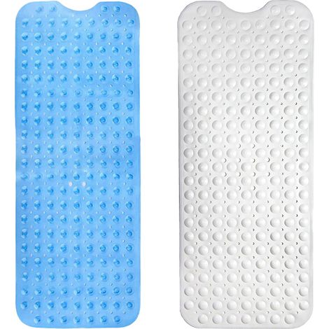 Tappetino antiscivolo per vasca da bagno - Tappetino antiscivolo per doccia Massima adesione Tappetino per doccia - Tappetino antiscivolo per vasca da bagno - Blu trasparente 100x40 Rettangolare