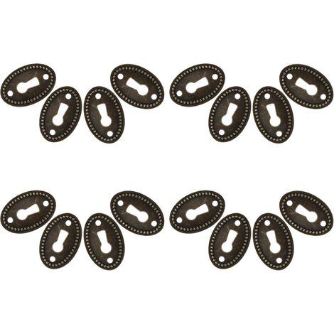 Lot de 16 cache-serrures ovales en alliage zinc pour tiroirs et (1/5)