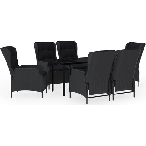 Maison Exclusive - Set da Pranzo da Giardino 7 pz Grigio Scuro
