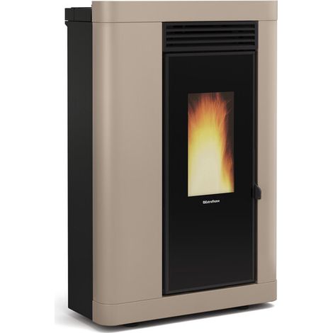 Stufa pellet canalizzata Slim 9KW Annabella Plus 5.0 tortora