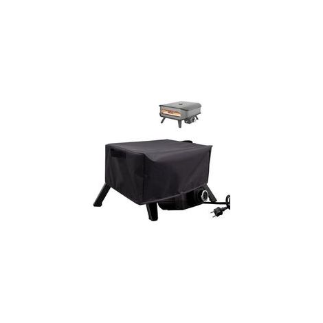 Étui de transport imperméable et anti-poussière pour four à pizza, en tissu Oxford 420D, dimensions 62 × 62 × 28 cm, noir, compatible avec les fours de 17 pouces (1/4)