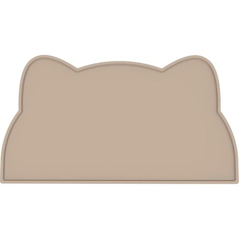 Tapis Gamelle Chat et Chien, Tapis Silicone Bol Antidérapant Tapis de Nourriture pour Animaux Imperméable (Taupe, 44x25 cm) (1/3)