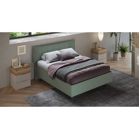 Letto matrimoniale contenitore 162x200 – Accoglienza moderna e stile senza tempo - HUG  Verde salvia