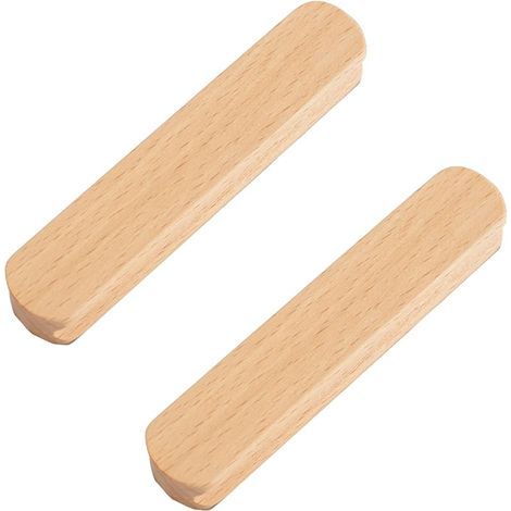 Poignées autocollantes pour meubles, 2 boutons en bois sans perçage pour montage instantané, poignées adhésives pour armoire, salle de bain, commode (1/5)