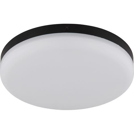 Deckenlampe Deckenleuchte LED Wohnzimmerlampe rund Flurleuchte schwarz D 12 cm (1/3)