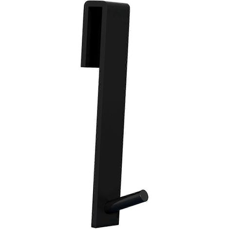 Crochets de porte de douche, crochets de porte de douche de 18 cm (7 pouces), crochet de porte de douche en verre sans cadre pour serviettes, manteaux, chapeaux, peignoirs, chambre à coucher-Black (1/5)