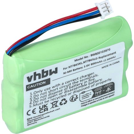 vhbw Akku kompatibel mit Auerswald Comfort INDEX DT20 schnurlos Festnetz Telefon (800 mAh, 3,6 V, NiMH) (1/5)
