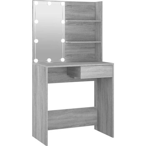 Maison Exclusive - Coiffeuse avec LED Sonoma gris 74,5x40x141 cm (1/5)