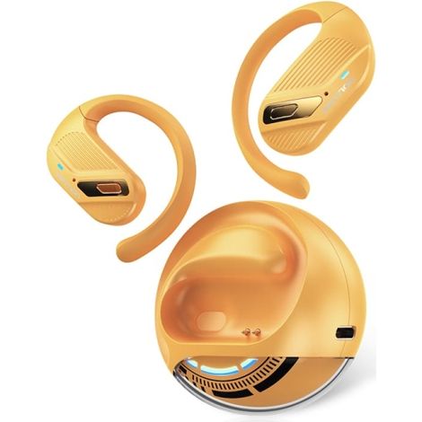 Vention openbeat o12 cuffie bluetooth 5.4 con custodia per il trasporto de ricarica - true wireless - open ear - 7h di durata della batteria - colore arancione