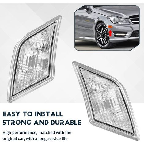 1 pair of 2048200221 and 2048200121 are suitable for 08-11 Mercedes-Benz C300 bumper turn light housings. (1/4)