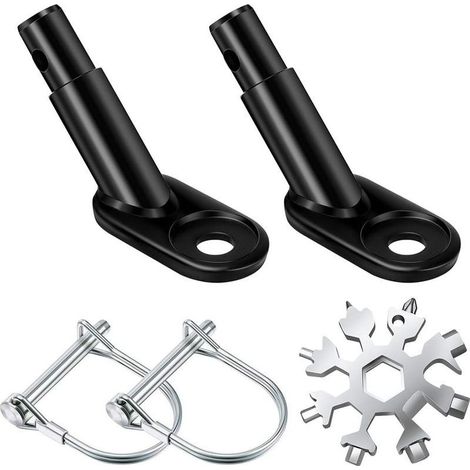 2 Ensembles de Connecteurs de Remorque de Vélo Connecteur Aicer Adaptateur d'Attelage de Remorque de Vélo Connecteur de Montage d'Attelage de Remorque avec Outil Multifonction Flocon de Neige 18 en (1/5)