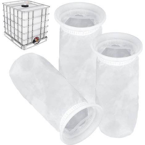 Lot de 3 Filtre IBC en Nylon, Filtres IBC Lavable Filtre À Couvercle IBC Filtres à Eau de Pluie Accessoires pour Réservoir IBC Filtration de Couvercle en Nylon pour Réservoirs d'eau de Pluie (1/5)