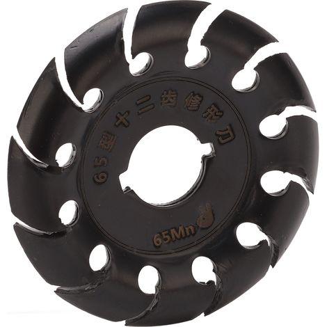 Meule en acier inoxydable, 12 dents, compatible avec les meuleuses d'angle, pour le travail du bois et du caoutchouc, noire (1/5)