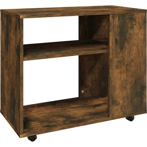 Tavolino da Salotto  Tavolino da Soggiorno  Tavolino da caffè Rovere Fumo 70x35x55cm Legno Multistrato (1/5)