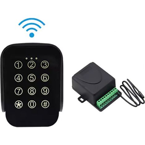 Télécommande et récepteur pour porte de garage, accessoire de commande automatique,1xkeypad and 1xReceiver (1/5)