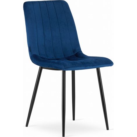 Fauteuil Lava - velours bleu marine x 1 (1/5)