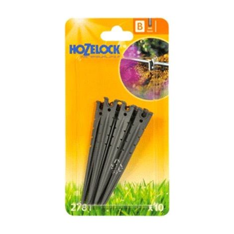 12 x Hozelock 2781 Supply Hose Stake 4mm Micro Irrigation Automatic Watering (1/3)