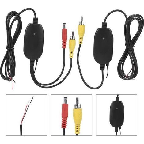 VINGVO Émetteur de caméra de recul Accessoire de kit de récepteur d\'émetteur vidéo sans fil 2.4G RCA pour caméra de recul de-Ywey (1/5)