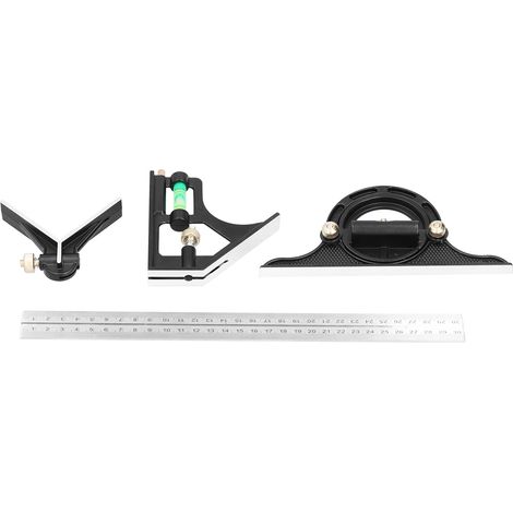 Equerre combinée en alliage d'aluminium et acier inoxydable pour mesure d'angle (1/5)