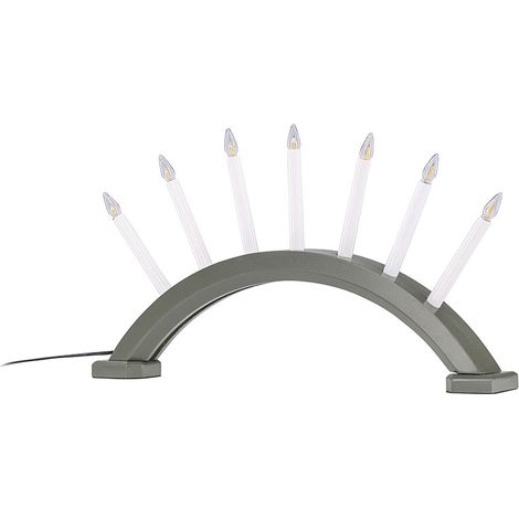 Kebnekaise Adventsleuchter elektrisch 7 Lichter grün. (1/5)