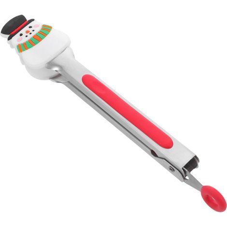 Pince Acier Inoxydable pour Cuisine Pince à Sucre pour Service Alimentaire pour Barbecue Poignée Antidérapante (1/5)